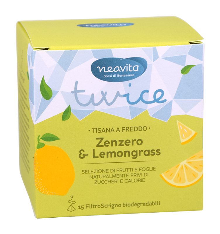 Neavita Twice Tisana Zenzero e Lemongrass 15 Filtri scrigno biodegradabili-1
