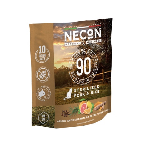 Necon NW Crocchette Gatto Sterilizzato Singola Proteina Animale Maiale E Riso 400g-1