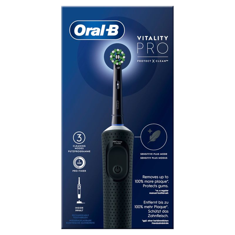 Oral-B Spazzolino Elettrico Ricaricabile Vitality Pro Nero, 1 Testina, 1 Spazzolino-11