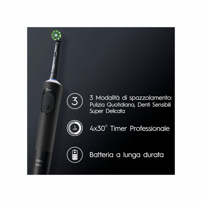 Oral-B Spazzolino Elettrico Ricaricabile Vitality Pro Nero, 1 Testina, 1 Spazzolino-7