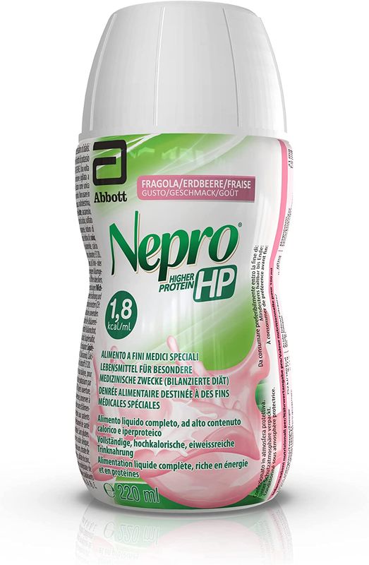 Nepro HP Alimento liquido completo ad alta densità calorica e proteica 220ml gusto fragola-1