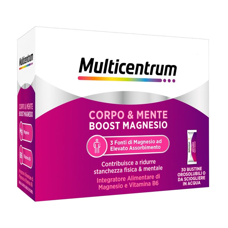 Multicentrum Boost Magnesio Integratore Alimentare Vitamina B6 Magnesio Pidolato Stanchezza 30 Bst-2