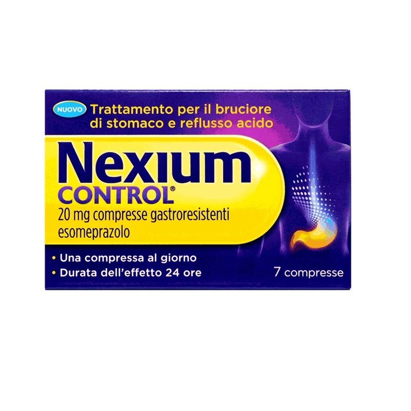 Nexium Control Antiacido Per Bruciore Di Stomaco E Reflusso Esomeprazolo 7 Compresse-1