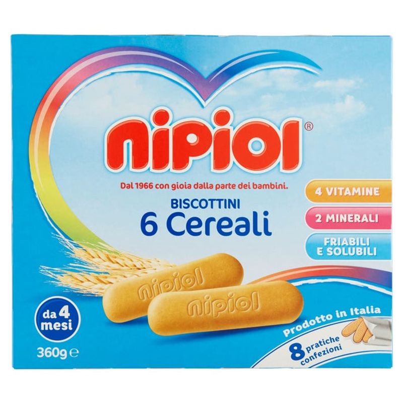 Nipiol Biscottini 6 Cereali 360g-1
