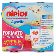 Nipiol Omogeneizzato Agnello 4x80g 4Mesi+-1