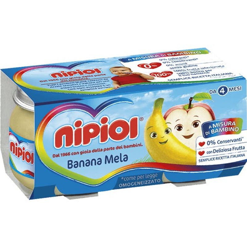 Nipiol Omogeneizzato Banana 2x80g 4Mesi+-1