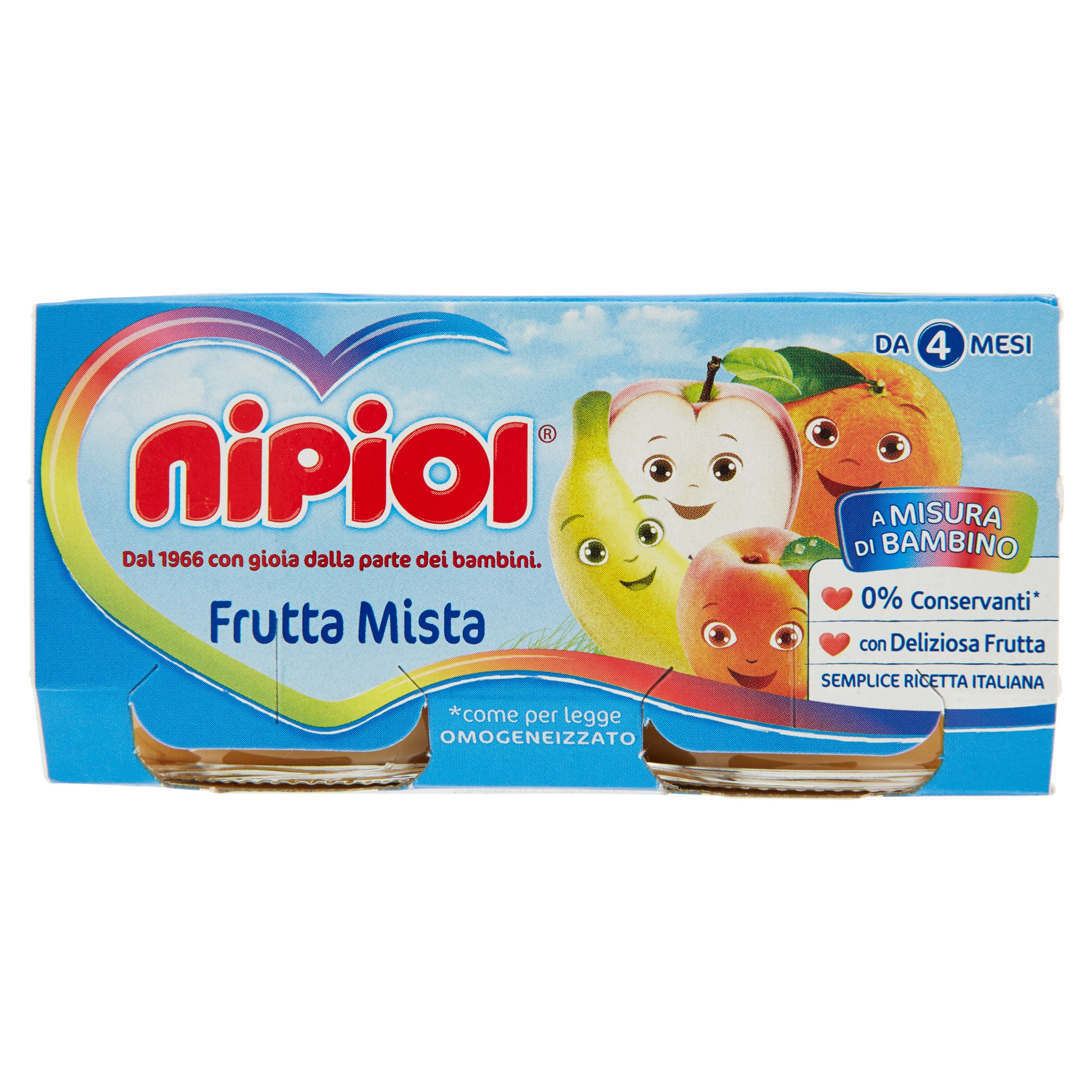 Nipiol Omogeneizzato Frutta Mista 2x80g-1