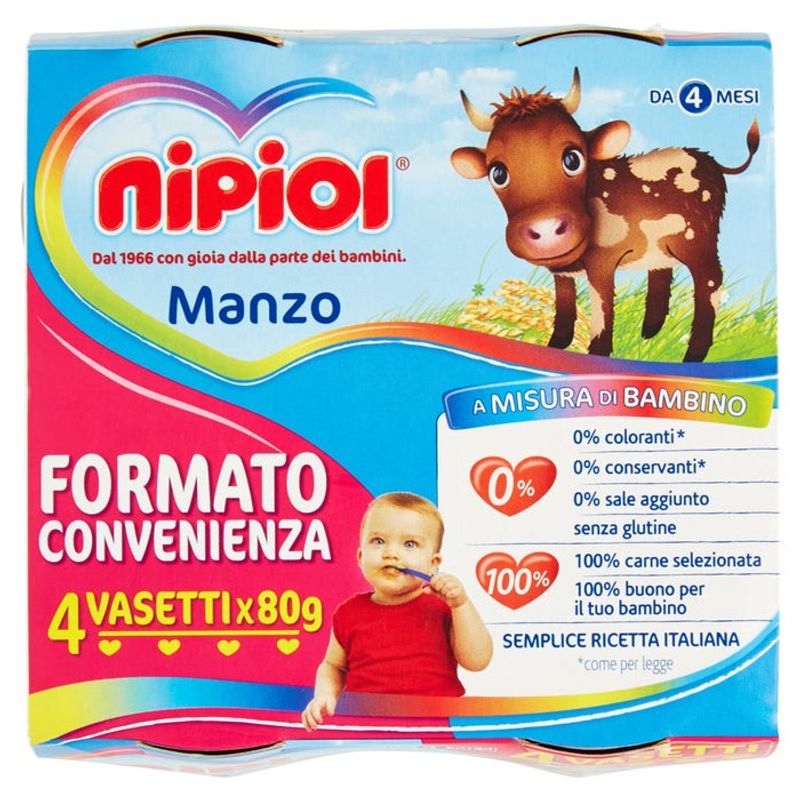 Nipiol Omogeneizzato Manzo 4x80g-1