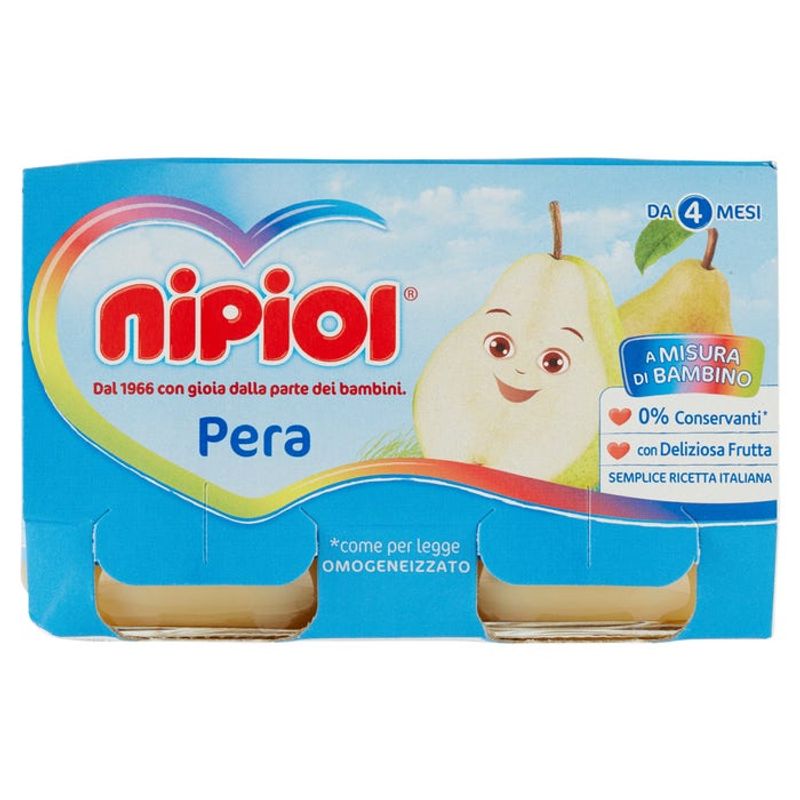 Nipiol Omogeneizzato Pera 2x120g 4Mesi+-1