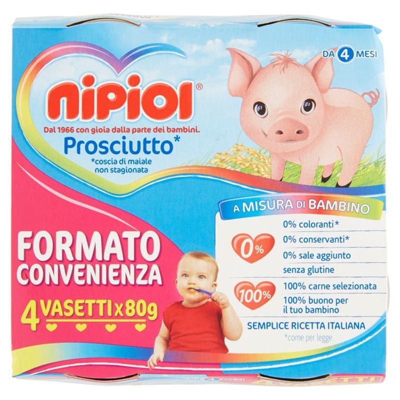 Nipiol Omogeneizzato Prosciutto 4x80g-1