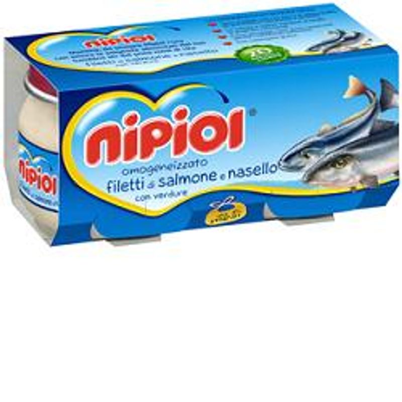 Nipiol Omogeneizzato Salmone/Nasello/Verdure 2x80g-1