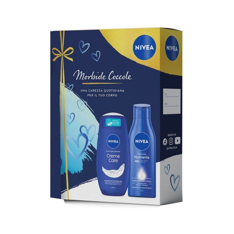 Nivea Cofanetto Bagnoschiuma Creme Care 250ml + Crema Corpo Nutriente 250ml-1