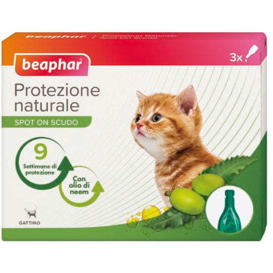 Beaphar Protezione Naturale Spot On Antiparassitario Gattino 3 Pipette Da 0,4ml-1