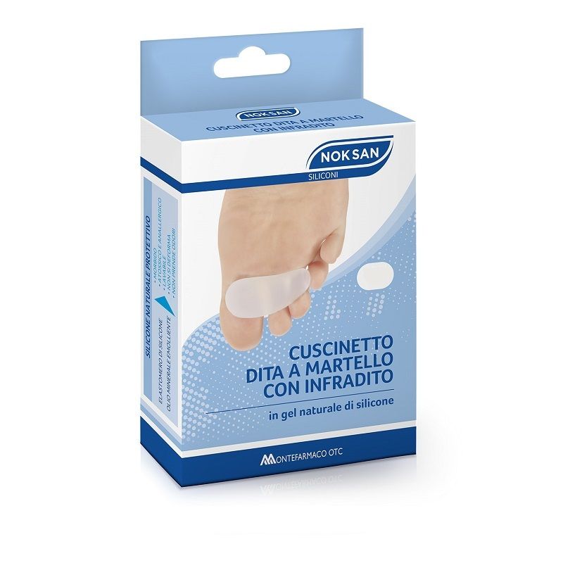 Noksan Cuscinetto dita a martello con infradito in gel naturale di silicone Tg L 2 pezzi-1