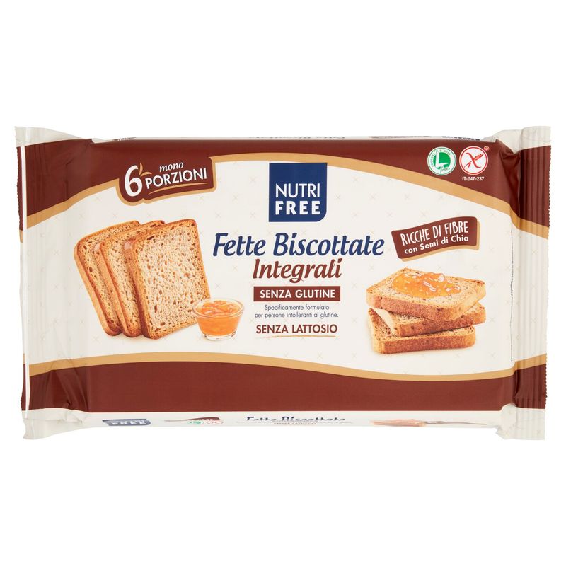 Nutrifree fette biscottate integrali 225g-1
