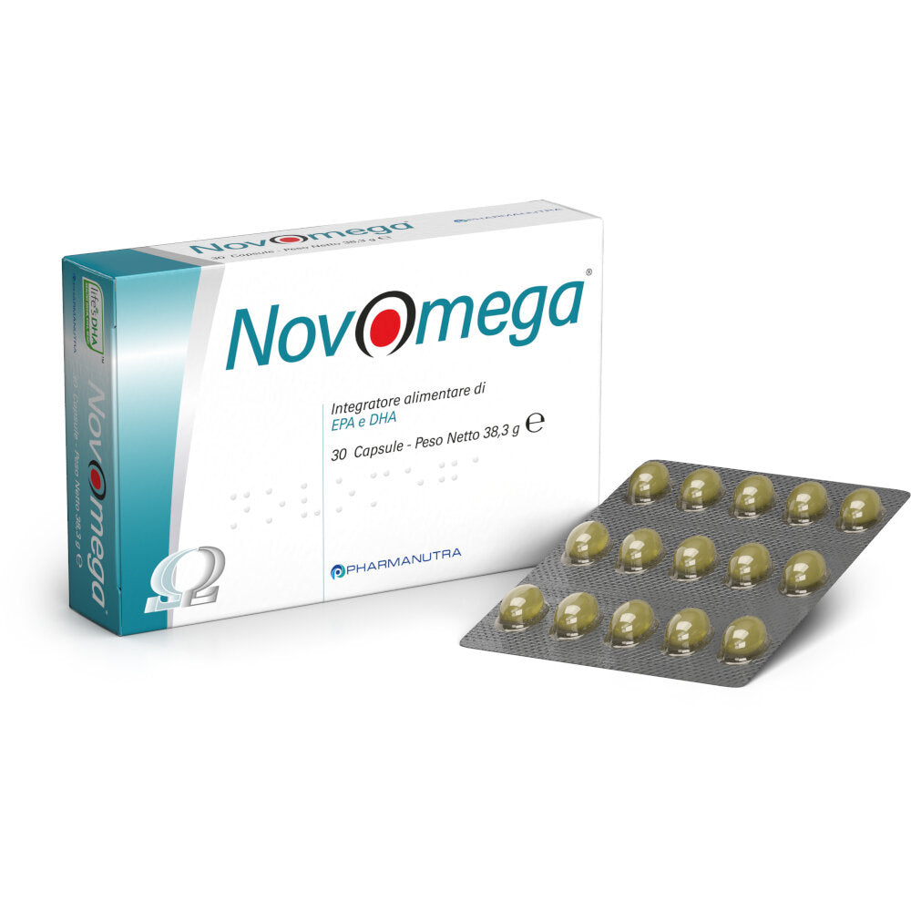 Novomega integratore alimentare utile per il controllo del Colesterolo 30 capsule-2