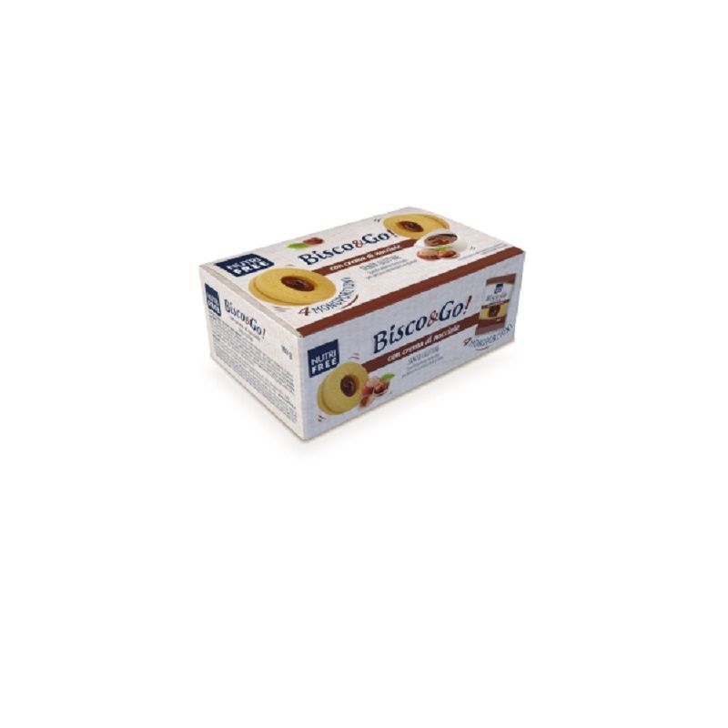 NT Food Nutrifree Bisco&Go con crema di nocciole senza glutine 4x40g-1
