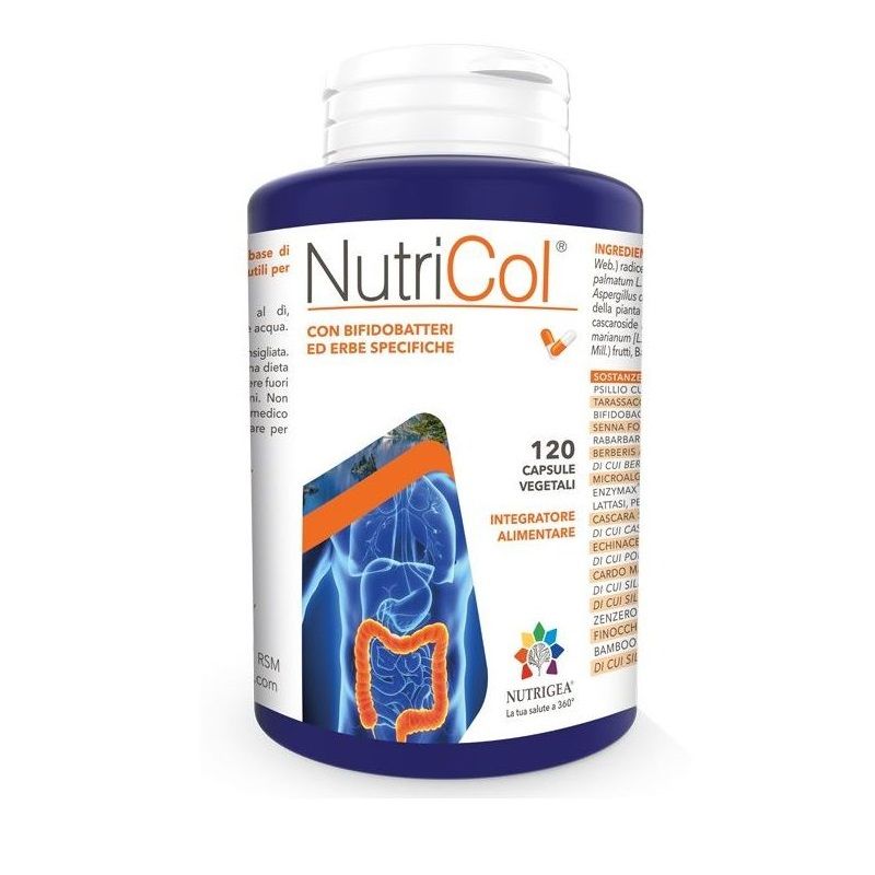 Nutrigea Nutricol integratore alimentare per il benessere dell'intestino 120 capsule-1