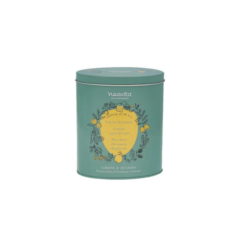 Neavita Lezioni Di Tè Oval Tin Tè Verde Tisana Limone Zenzero Filtroscrigno 12x3g-1