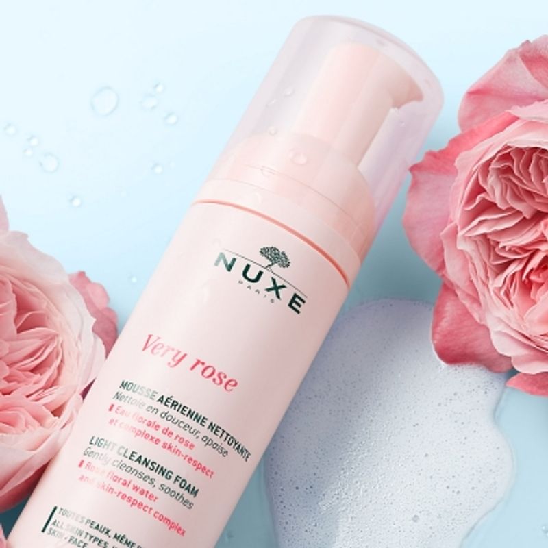 Nuxe Very Rose Mousse Leggera Detergente acqua di rosa 150ml-3