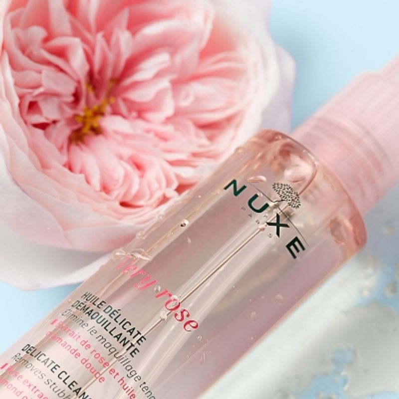 Nuxe Very Rose Olio Delicato Struccante acqua di rosa 150ml-3