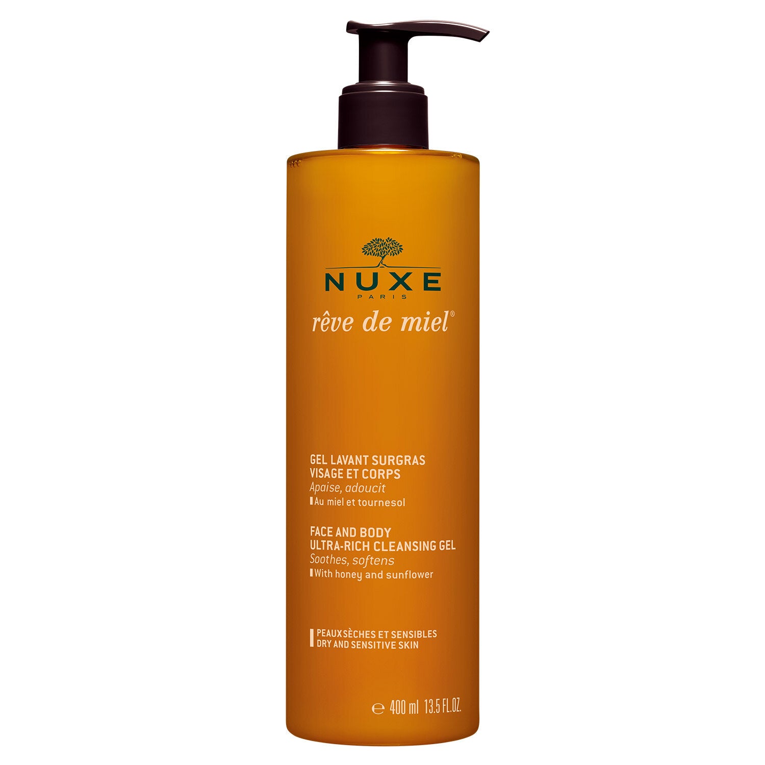 Nuxe Reve de Miel Gel emolliente senza sapone viso e corpo 400ml-2