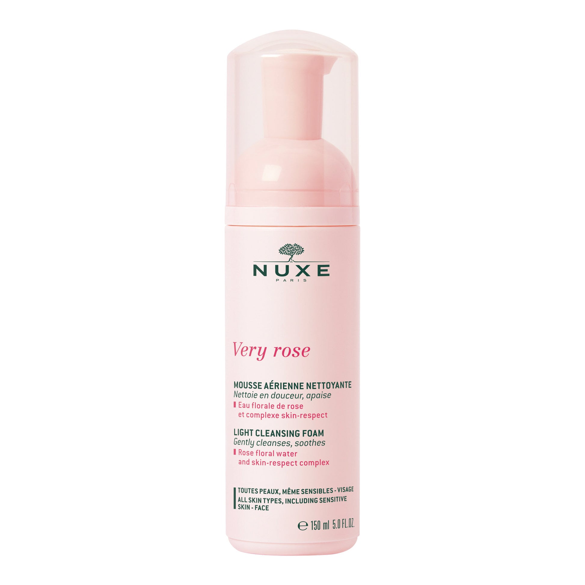 Nuxe Very Rose Mousse Leggera Detergente acqua di rosa 150ml-5