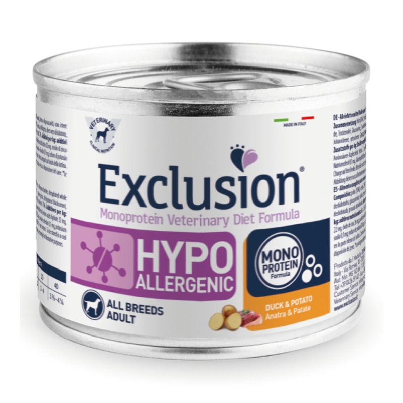 Exclusion Veterinary Diet Hypoallergenic Per Cani Cinghiale E Patate Umido Lattina 200g-1