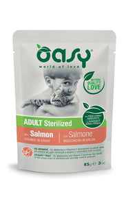 Oasy Wet Bocconcini Al Salmone Gatti Adulti Sterilizzati Busta 85g-2
