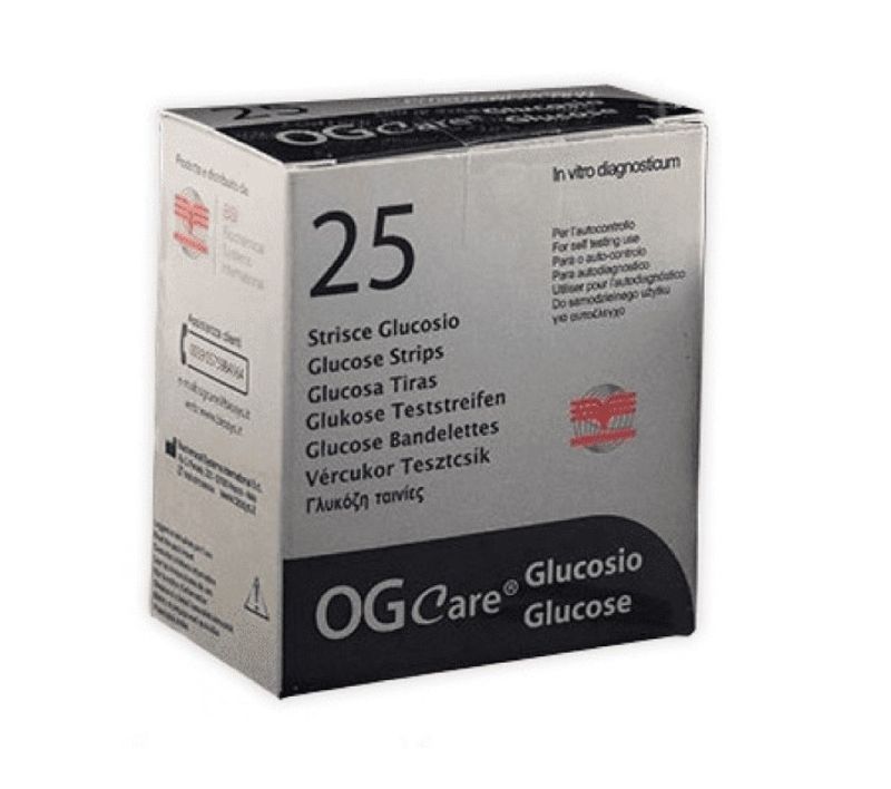 Ogcare Strisce Per Misurazione Delle Glicemia 25 Pezzi-1