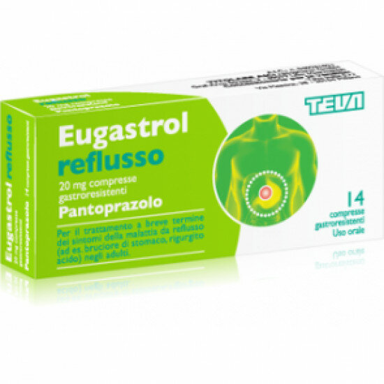Eugastrol Reflusso 20mg Pantoprazolo 14 compresse gastroresistenti-4