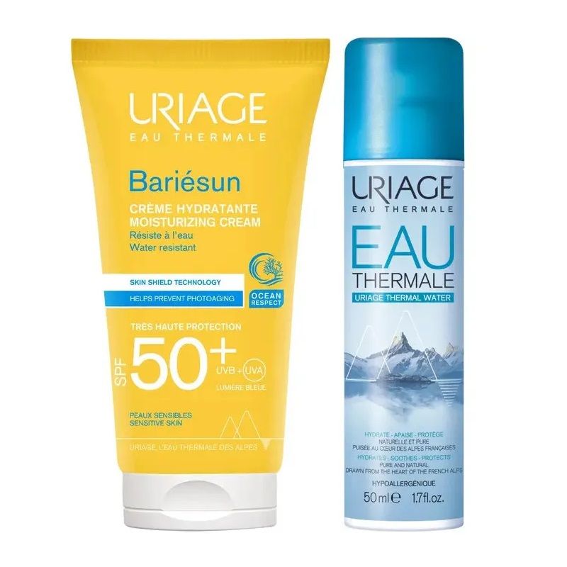 Uriage Bariesun SPF50+ Crema Solare Idratante 50ml + Eau Thermale Spray 50ml-1