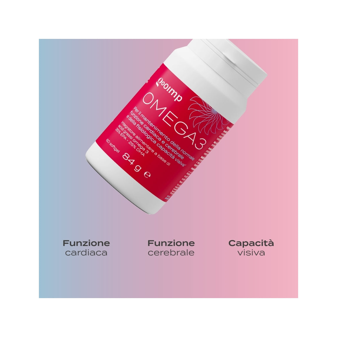 GOOIMP Omega 3 per il supporto delle funzioni cardiaca cerebrale e visiva 60 softgel-4