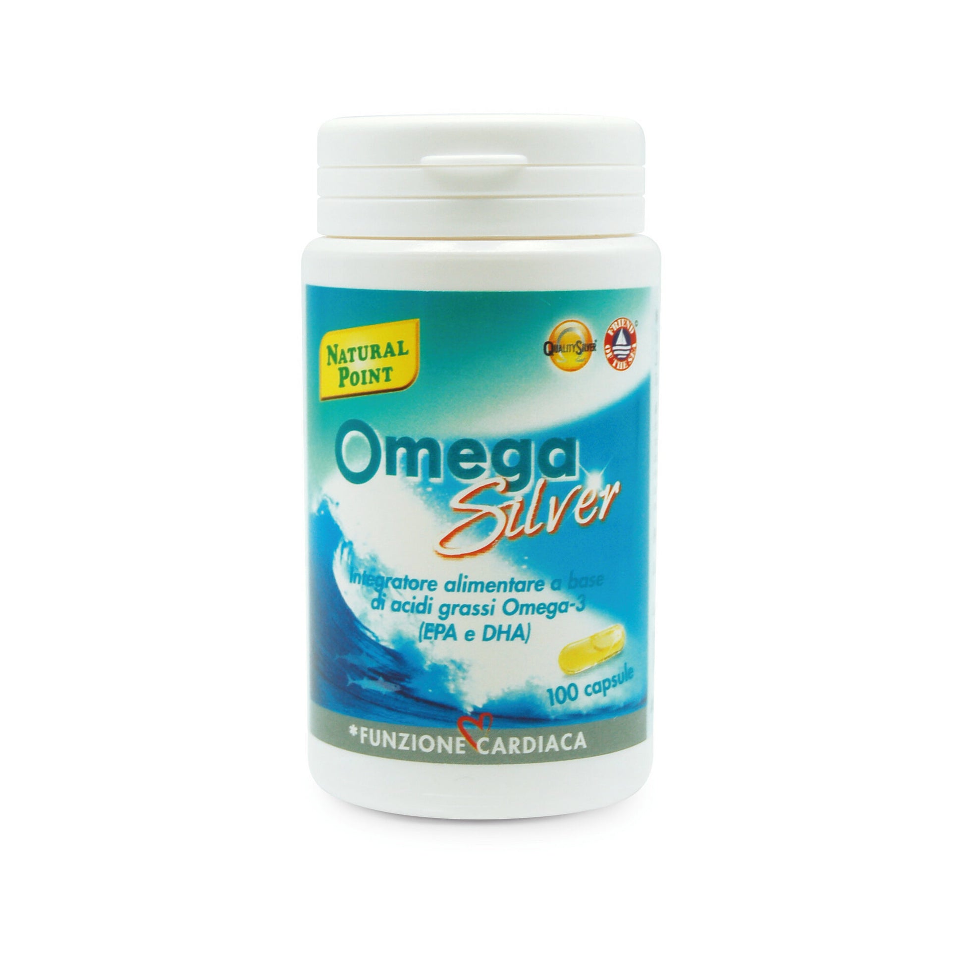 Natural Point Omega Silver Integratore alimentare a base di acidi grassi omega-3 100 capsule-1