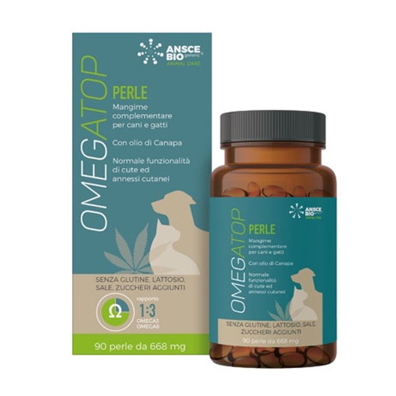 Omegatop Mangime Complementare Per Cani E Gatti 90 Perle Softgel-1