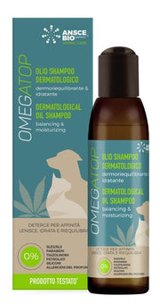 Omegatop Olio Shampoo Dermatologico Per Cani E Gatti 200ml-1