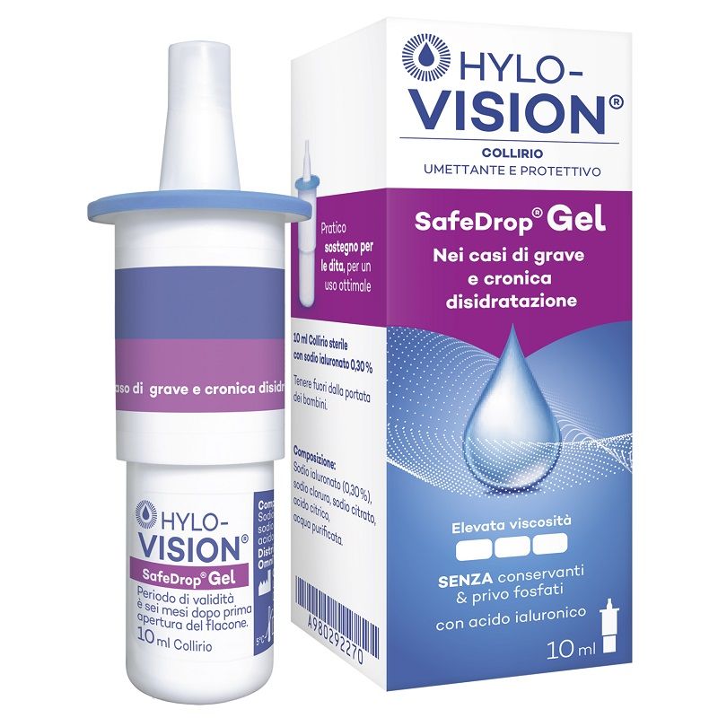 Omnivision Hylovision Safe Drop Gel 0,3% collirio idratante e protettivo 10ml-1