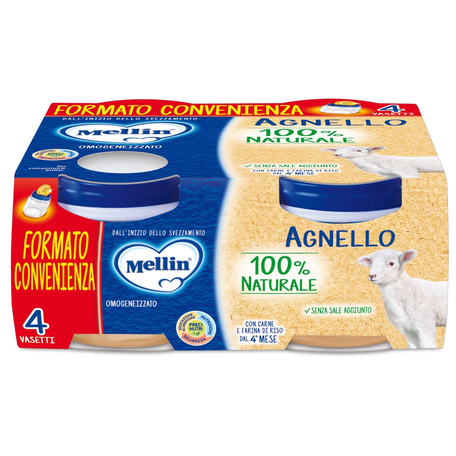 Mellin Omogeneizzato Agnello 320g-2
