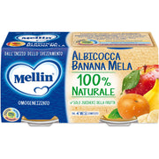 Mellin Omogeneizzato Albicocca Banana Mela 2x100g-2