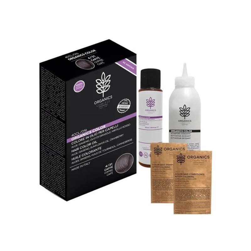 Organics Cosmetics Kit Tinta Per Capelli Organics Color 4/31 Caffè-1
