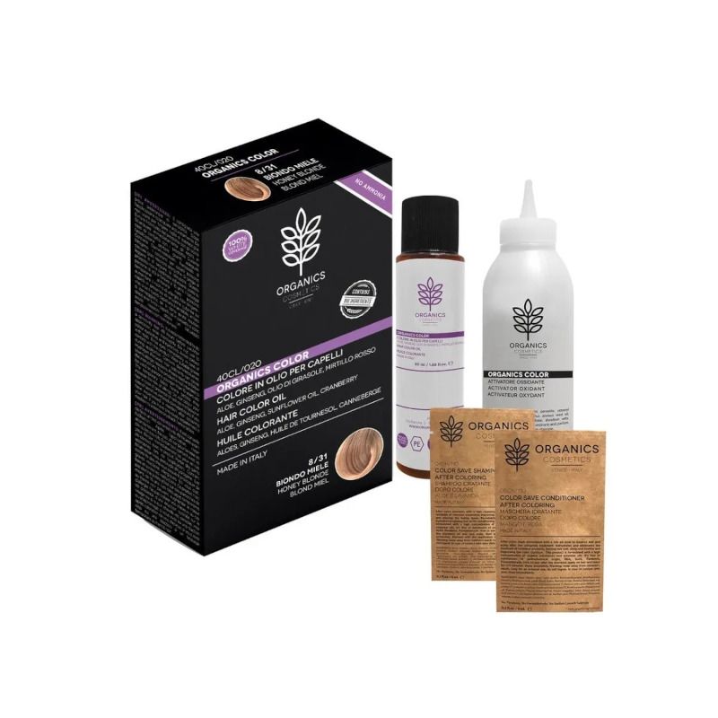 Organics Cosmetics Kit Tinta Per Capelli Organics Color 8/31 Biondo Miele-1