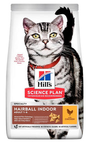 Hill's Science Plan Hairball Indoor Adult 1 - 6 Anni Crocchette Pollo Per Gatti Sacco 300g-1