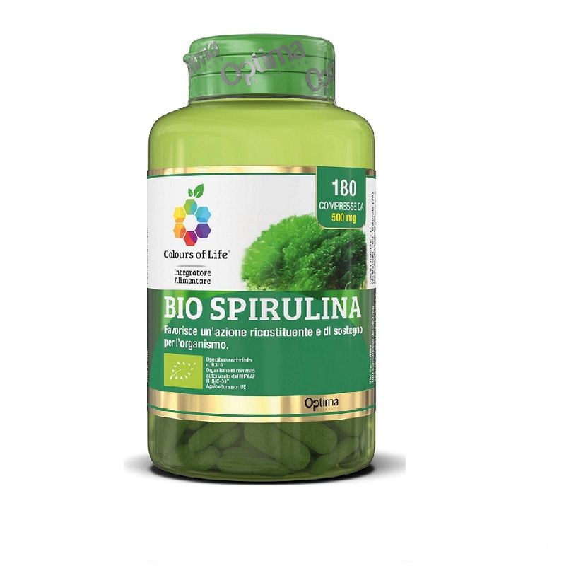 Optima Colours Bio Spirulina ad azione ricostituente 180 compresse-1
