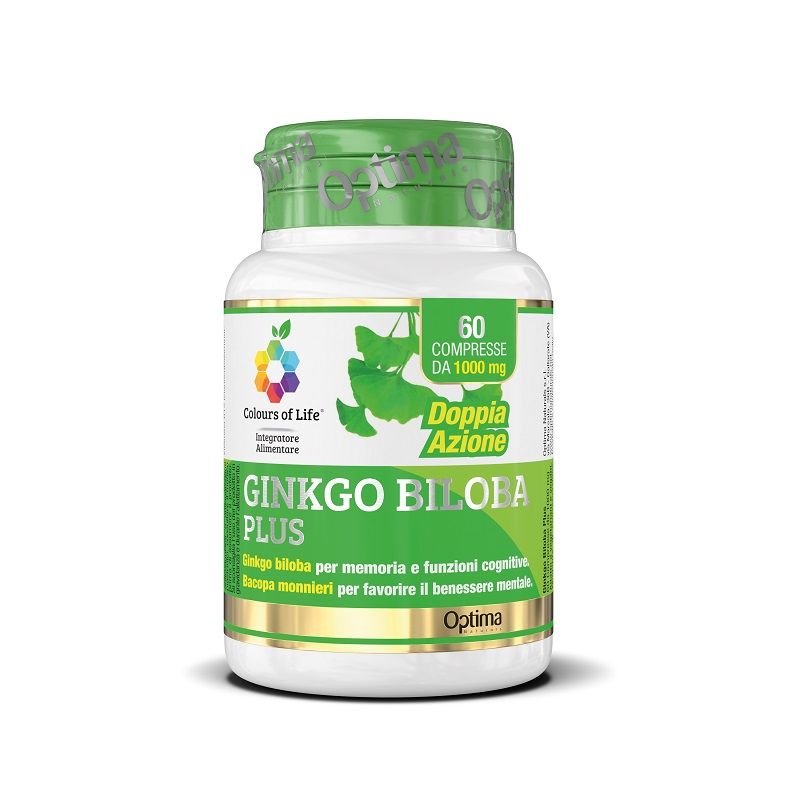 Optima Colours of Life Ginkgo Biloba Plus integratore alimentare per il sistema nervoso 60 compresse-1