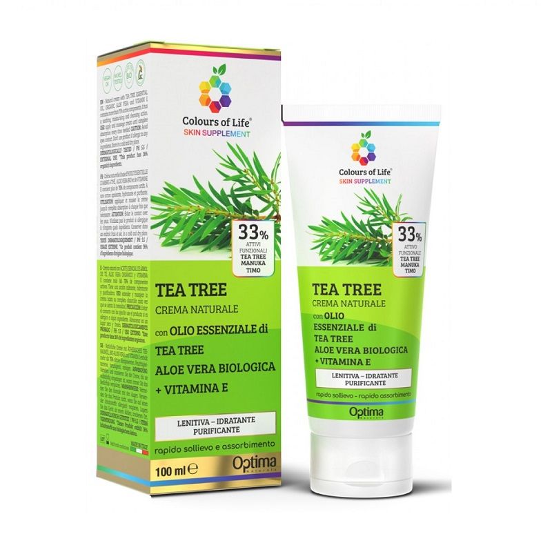 Optima Natural Tea Tree Crema lenitiva idratante e purificante 100ml-1