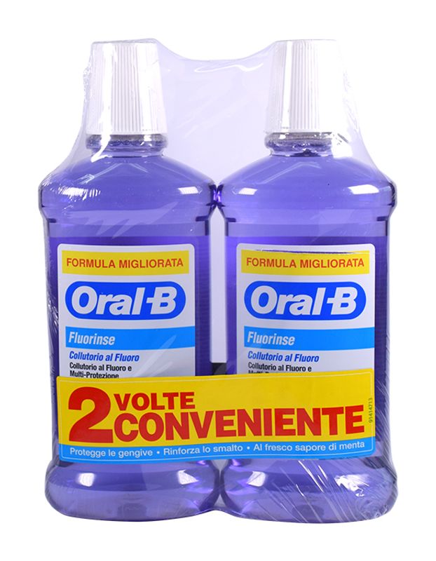 Oral-B Fluorinse collutorio al fluoro doppia confezione 2x500ml-1