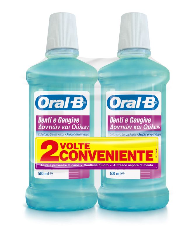 Oral-B Collutorio Denti E Gengive Senza Alcol 2x500 ml-2