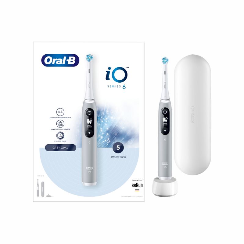 Oral B Io Serie 6 Spazzolino Elettrico Grigio 1 Pezzo-1