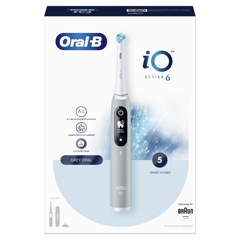 Oral B Io Serie 6 Spazzolino Elettrico Grigio 1 Pezzo-3