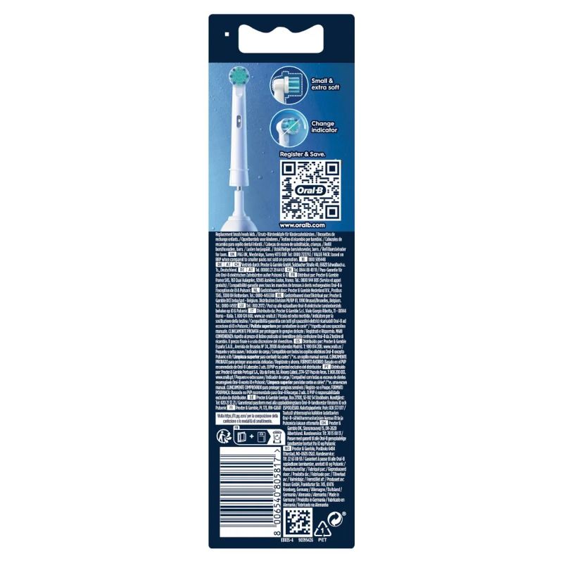 Oral-B Testine Di Ricambio Pro Kids Con Disney Cars o Principesse 4 Pezzi-4